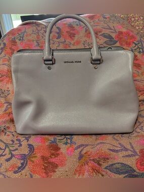 Michael Kors Light Purple/Gray Saffiano Dome Satchel